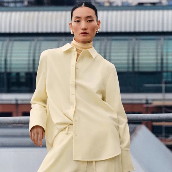 COS Tops - Cos oversized butter yellow button down